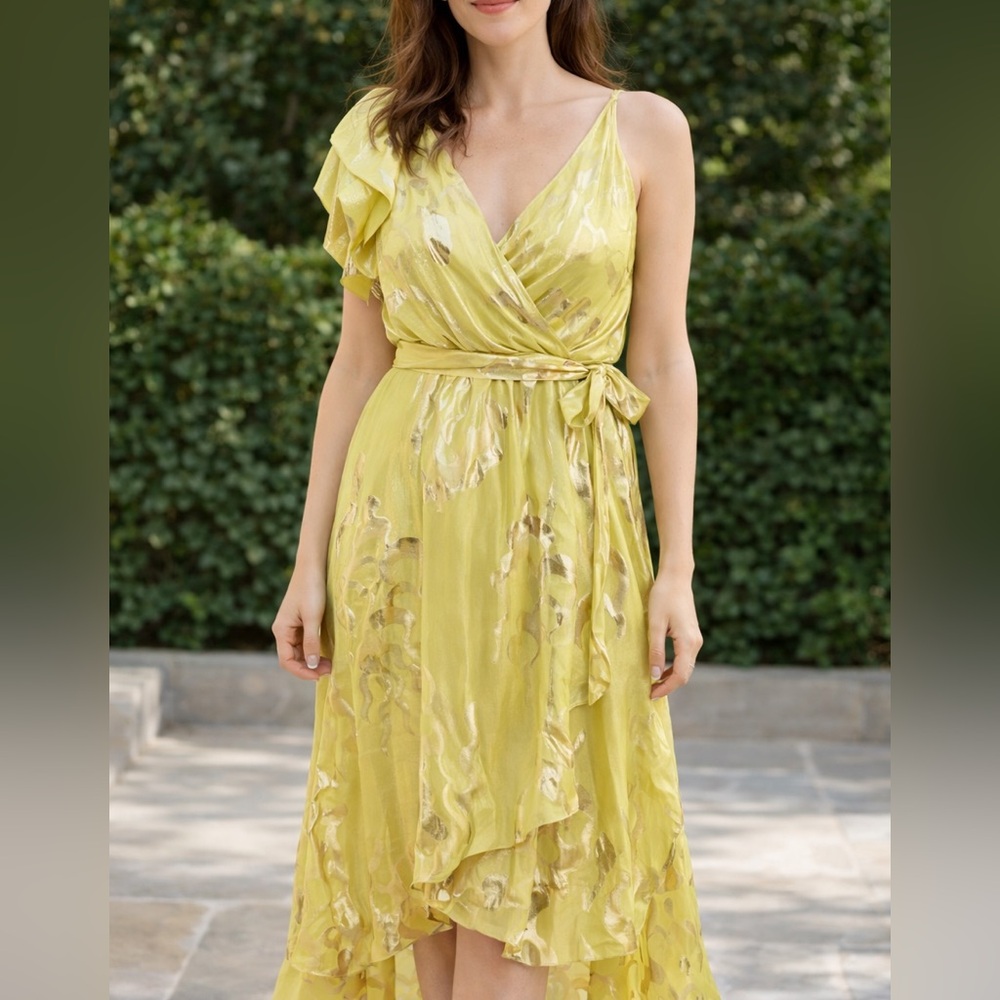 Formal Summer Wedding Guest Dress - Temperley London Yellow Gold